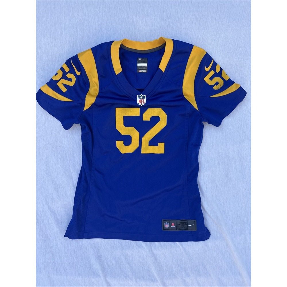 Nike Alec Ogletree #52 Los Angeles Rams On Field Genuine Jersey Blue/Yellow Sz S